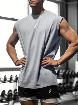 Men's Athletic Tank Top - Sleeveless, Breathable Polyester, Perfect for Gym & Casual Wear