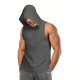 Stylish Sleeveless Hooded Muscle Tank Top - Breathable, Moisture-Wicking, Quick-Drying, Perfect for Summer Sports, Fitness, Gym, Running, and Outdoor Activities - Ideal for Men Who Want Comfort and Freedom of Movement