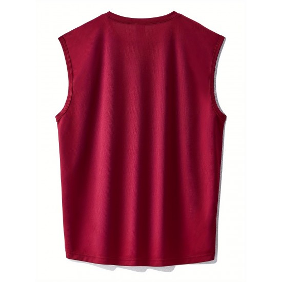 Mens Ultra-Breathable Featherweight Sleeveless Tank Top - Quick Dry Sport Casual Style - Gym-Ready Athletic Vest