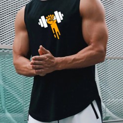 Men's Summer Fashion Muscle Tank Top - Breathable, Sweat-Wicking & Quick-Dry for Gym, Basketball & Training | Casual Round Neck Sleeveless Shirt