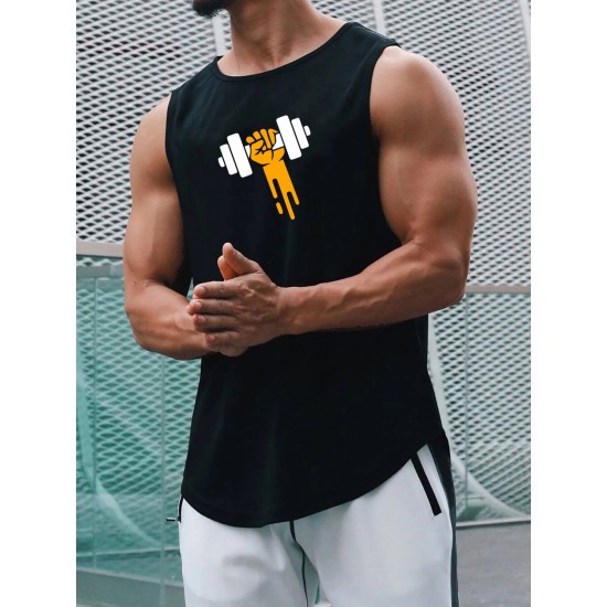 Men's Summer Fashion Muscle Tank Top - Breathable, Sweat-Wicking & Quick-Dry for Gym, Basketball & Training | Casual Round Neck Sleeveless Shirt