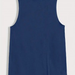 1pc Men'S Casual Polyester Sleeveless Tank Top with 