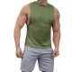 ZPB Mens Gym Tank Top Vest - Moisture-Wicking, Quick-Dry, Medium Stretch, Loose Fit, Crew Neck, Solid Color, Perfect For Basketball, Boxing, Cycling, Hiking, Outdoor, Running, Sports, Training - All Seasons Wear