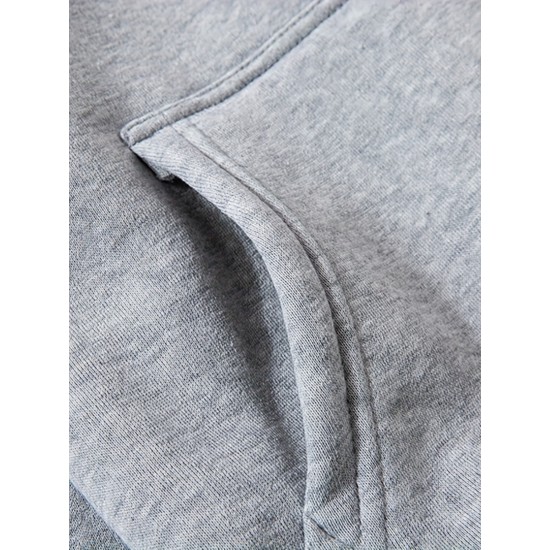 Plus Size Men's Cozy Solid Hoodie - Soft, Breathable, Warm, and Fashionable Casual Hooded Sweatshirt for Autumn and Winter - Ideal for Daily Wear, Outdoor Activities, and Gift Giving