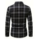 Plus Size Men's Plaid/Striped Shirt Spring Fall Winter Long Sleeve Shirt, Men's Clothing