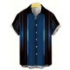 Plus Size Men's Trendy Stripe Print Short Sleeve Button Up Lapel Shirt For Summer Daily, Perfect For Holiday Resort Dress, Stylish Collared Top