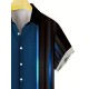 Plus Size Men's Trendy Stripe Print Short Sleeve Button Up Lapel Shirt For Summer Daily, Perfect For Holiday Resort Dress, Stylish Collared Top