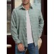 Plus Size Men's Stripes/Plaid Print Shirt Oversized Long Sleeve Shirt For Fall Winter, Men's Clothing