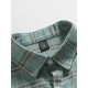 Plus Size Men's Stripes/Plaid Print Shirt Oversized Long Sleeve Shirt For Fall Winter, Men's Clothing