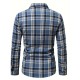 Plus Size Men's Plaid Shirt Oversized Long Sleeve Shirt For Fall Winter, Men's Clothing