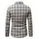 Plus Size Men's Plaid Shirt Oversized Long Sleeve Shirt For Fall Winter, Men's Clothing