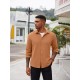 Men'S Overshirt Shacket Jacket Mens Textured Button Down Long Sleeve Shirts Fashion Jacket, Plus Size