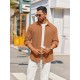 Men'S Overshirt Shacket Jacket Mens Textured Button Down Long Sleeve Shirts Fashion Jacket, Plus Size