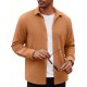 Men'S Overshirt Shacket Jacket Mens Textured Button Down Long Sleeve Shirts Fashion Jacket, Plus Size