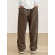 Men's Casual Loose Fit Corduroy Sweatpants, Lightweight Comfy Pants For Sport And Casual Wear, Outdoor Cloth