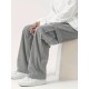 Men's Casual Cargo Pants with Drawstring Waist - Stretch Corduroy, Flap Pockets for Outdoor & Work