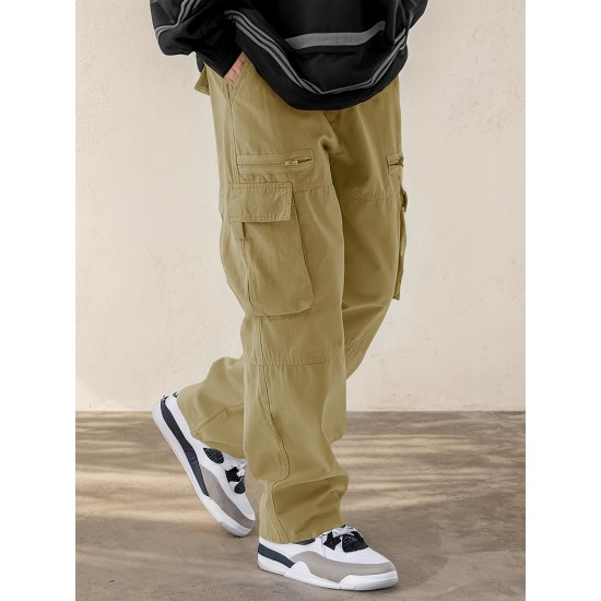 [Customer Favorite] Men's Stylish Drawstring Cargo Pants with Multiple Pockets - Comfortable, Casual Wear for Hiking & Outdoor Activities