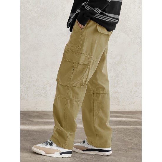 [Customer Favorite] Men's Stylish Drawstring Cargo Pants with Multiple Pockets - Comfortable, Casual Wear for Hiking & Outdoor Activities