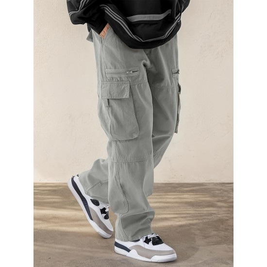 [Customer Favorite] Men's Stylish Drawstring Cargo Pants with Multiple Pockets - Comfortable, Casual Wear for Hiking & Outdoor Activities