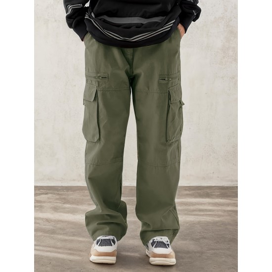 [Customer Favorite] Men's Stylish Drawstring Cargo Pants with Multiple Pockets - Comfortable, Casual Wear for Hiking & Outdoor Activities