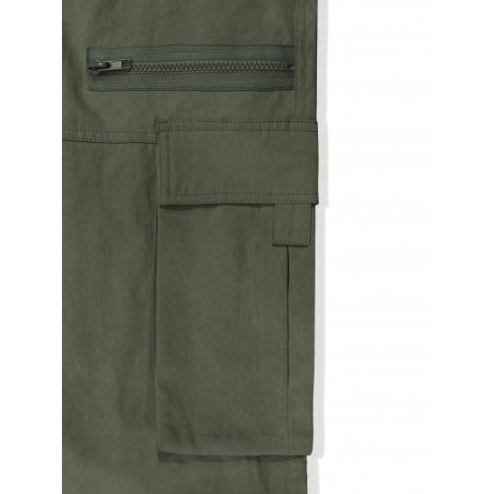 [Customer Favorite] Men's Stylish Drawstring Cargo Pants with Multiple Pockets - Comfortable, Casual Wear for Hiking & Outdoor Activities