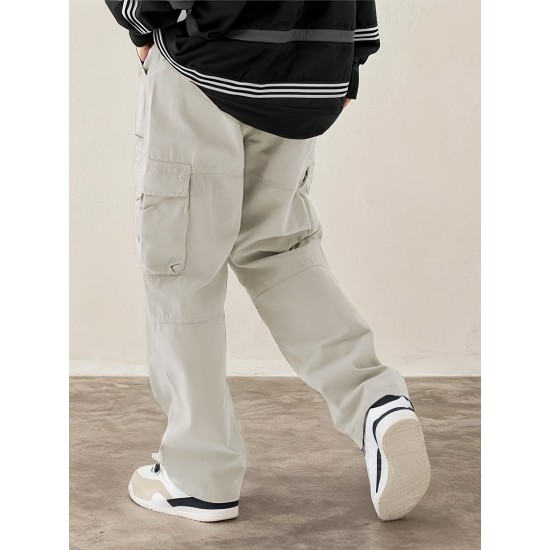 [Customer Favorite] Men's Stylish Drawstring Cargo Pants with Multiple Pockets - Comfortable, Casual Wear for Hiking & Outdoor Activities