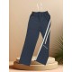 Men's Ice Silk Cool Quality Casual Pants With Elastic Waist, Trendy Versatile Striped Trousers