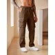 Men's Casual Cargo Pants Relaxed Fit Elastic Waist Work Pant Athletic Jogger Sweatpants with Multi Pockets