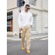 Men's Casual Cargo Pants Relaxed Fit Elastic Waist Work Pant Athletic Jogger Sweatpants with Multi Pockets