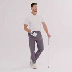 1pc ZUTY Men'S Golf Pants - Solid Color Nylon Sports Style, Skinny Fit, Medium Stretch with 5 Pockets, 4-Way Stretch Fabric, Regular Length, Casual Scene, Suitable for Fall/Winter, Ideal for Golf, Workout, and Athletic Activities