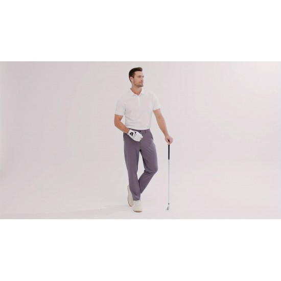 1pc ZUTY Men'S Golf Pants - Solid Color Nylon Sports Style, Skinny Fit, Medium Stretch with 5 Pockets, 4-Way Stretch Fabric, Regular Length, Casual Scene, Suitable for Fall/Winter, Ideal for Golf, Workout, and Athletic Activities