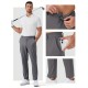 1pc ZUTY Men'S Golf Pants - Solid Color Nylon Sports Style, Skinny Fit, Medium Stretch with 5 Pockets, 4-Way Stretch Fabric, Regular Length, Casual Scene, Suitable for Fall/Winter, Ideal for Golf, Workout, and Athletic Activities