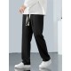 Men's Solid Color Casual Pants With Pockets And Drawstrings, Casual Breathable Pants, Can Be Worn In All Seasons, Suitable For Outdoor Activities Gifts