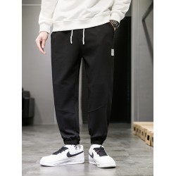 Men's Fleece-Lined Casual Joggers - Warm, Breathable Sweatpants for Fall/Winter | Thick Harem Style with Drawstring Waist & Pockets