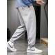 Men's Fleece-Lined Casual Joggers - Warm, Breathable Sweatpants for Fall/Winter | Thick Harem Style with Drawstring Waist & Pockets