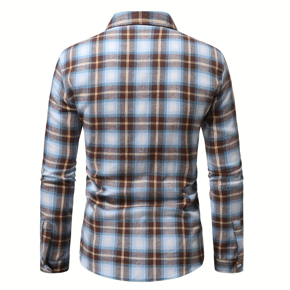 plus size mens   striped shirt   winter long sleeve shirt mens clothing details 11